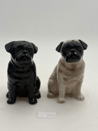 Pair quail ceramics pug - ceramics, dog