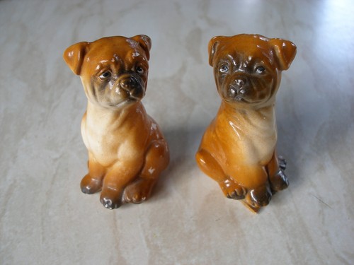 Pair vintage pugs - of, /
