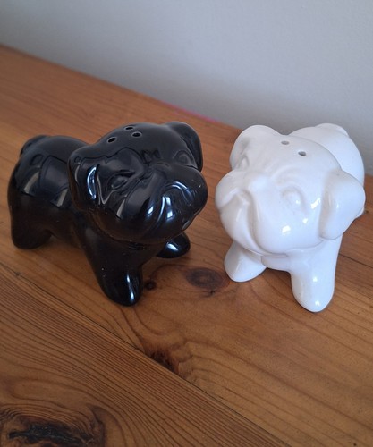 Pair bulldog salt pepper - bulldog, &