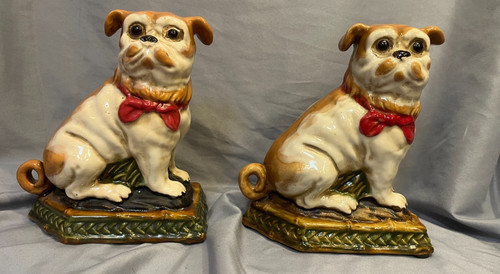 Vintage staffordshire pug - staffordshire,