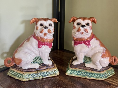 Vintage staffordshire pug - staffordshire, pair