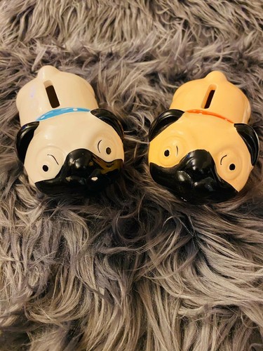 Pug piggy banks pair - banks,