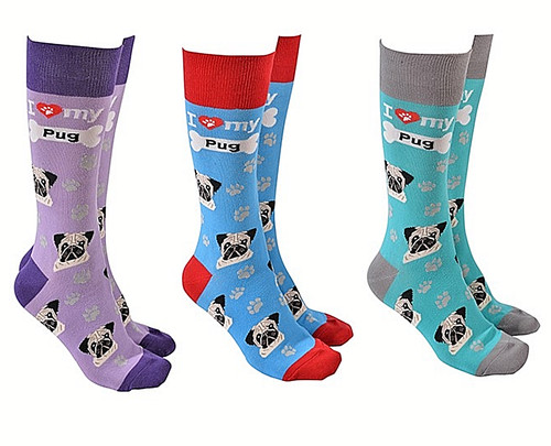 Pug dog socks unisex one - socks,