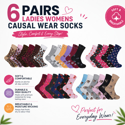 Pairs ladies women socks - 6,