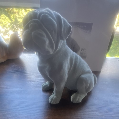 Pug dog statue ceramic - pug,