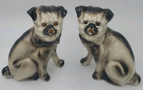 Pug dog statue - dog, pair